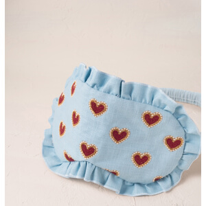 Elizabeth Scarlett Love Hearts Frill Eye Mask